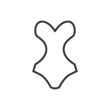 Isolated swimsuit icon line symbol on clean background. Vector beachwear element in trendy style.のイラスト素材