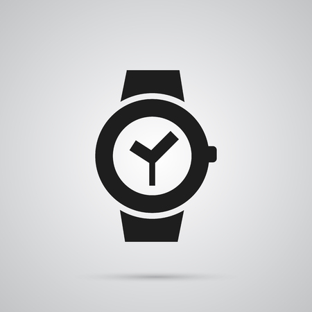 Isolated wrist watch icon symbol on clean background. Vector clock element in trendy style.のイラスト素材