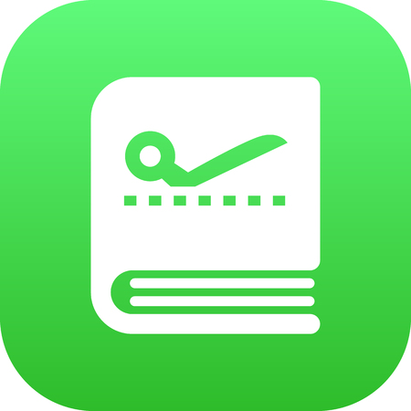 Isolated scrapbook icon symbol on clean background. Vector tailor copybook element in trendy style.のイラスト素材