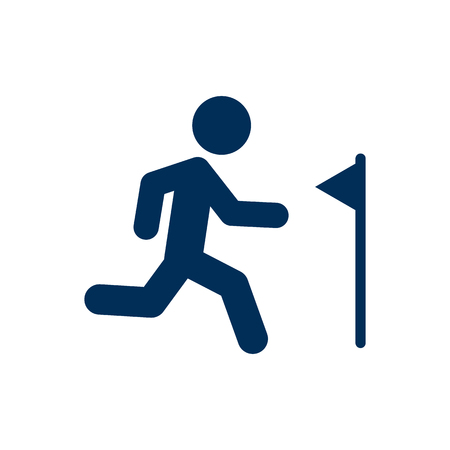 Isolated training icon symbol on clean background. Vector running element in trendy style.のイラスト素材