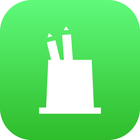 Isolated pencil stand icon symbol on clean background. Vector pen holder element in trendy style.のイラスト素材