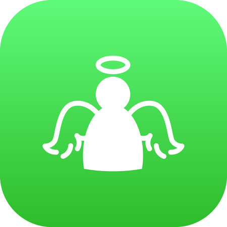 Isolated angel icon symbol on clean background.  archangel element in trendy style.の写真素材
