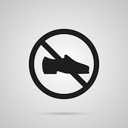 Isolated footwear icon symbol on clean background.  not shoes element in trendy style.の写真素材