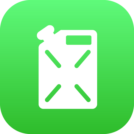 Isolated fuel canister icon symbol on clean background. Vector jerrycan element in trendy style.のイラスト素材