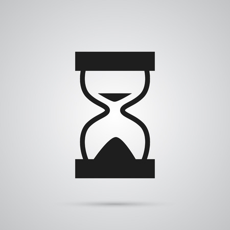 Isolated hourglass icon symbol on clean background.  sandglass element in trendy style.の写真素材