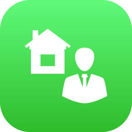 Isolated realtor icon symbol on clean background. Vector broker element in trendy style.の写真素材