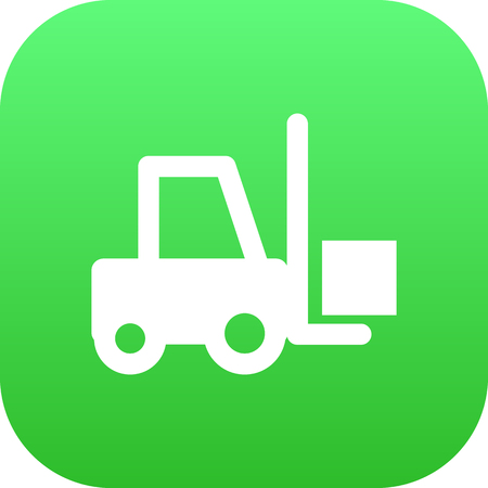 Isolated forklift icon symbol on clean background. Vector transportation element in trendy style.のイラスト素材