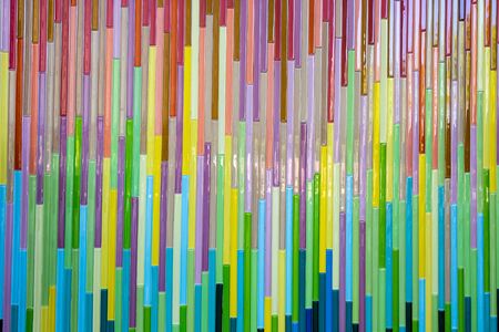 background - full color glass bokeh stripesの写真素材