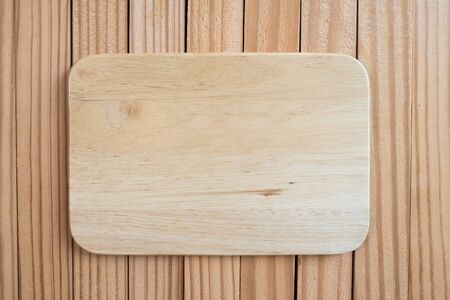 Wooden sign board blank frame on old wood background. Copy Space