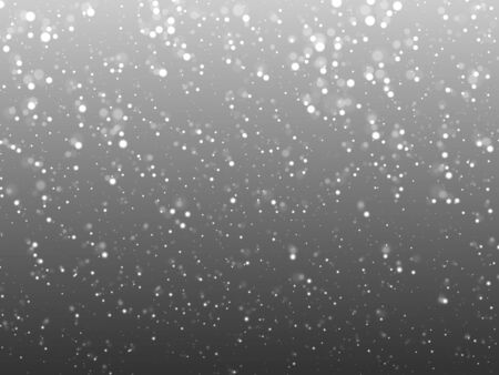 Holiday winter gray background with snow or snowflake for Merry Christmas and Happy New Year. Vector illustrationのイラスト素材