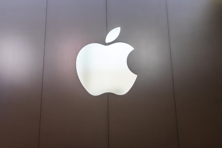 Milton Keynes,Apple Store,Apple UK,December 21,2018.Apple logo,american multinational technology...