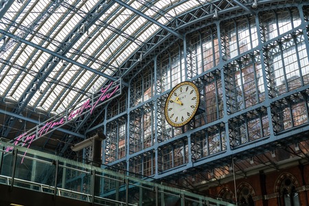 London,UK,May 5,2019. St Pancras International, is a central London railway terminus on Euston Road in the London Borough of Camdenのeditorial素材