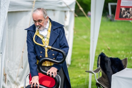 Bedford, Bedfordshire, UK. May 19,2019.The serpent is a bass wind instrument, descended from the...