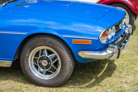 Festival of Motoring, fragment of a Vintage Triumph sports car.
