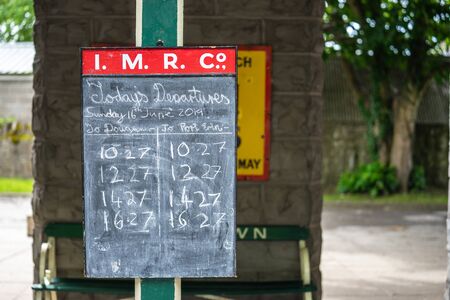Castletown Railway Station is an intermediate station on the Isle of Man Railway on the Isle of Man forming part of sole remaining section of the once extensive network that operated across the islandのeditorial素材