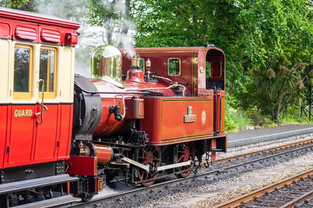 Castletown,Isle of Man, June 16, 2019. The Isle of Man Railway is a narrow gauge steam-operated...