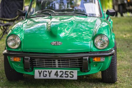 Bedford, Bedfordshire, UK June 2 2019 Fragment of The Triumph GT6. Production ran from 1966 to 1973