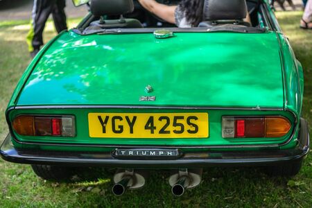 Bedford, Bedfordshire, UK June 2 2019 Fragment of The Triumph GT6. Production ran from 1966 to 1973
