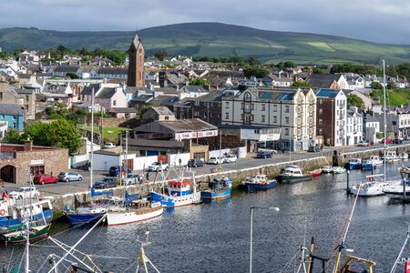 Peel, Isle of Man, June 16,2019. It is a seaside town and small fishing port on the Isle of Man, in the historic parish of German but administered separately.のeditorial素材