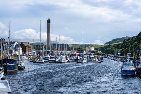 Peel, Isle of Man, June 16,2019. It is a seaside town and small fishing port on the Isle of Man, in...