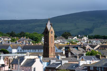 Peel, Isle of Man, June 16,2019. It is a seaside town and small fishing port on the Isle of Man, in the historic parish of German but administered separately.のeditorial素材