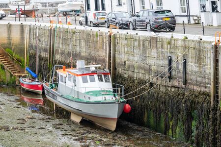 Castletown Harbour, Isle of Man, June 14,2019. Ebb tide in Castletown Harbour, Isle of Man.