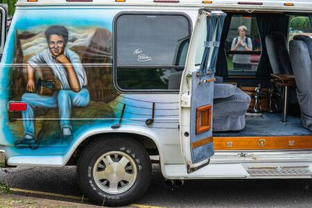 Bedford,UK, June 1,2019 A special Elvis Presley triibute funny carのeditorial素材