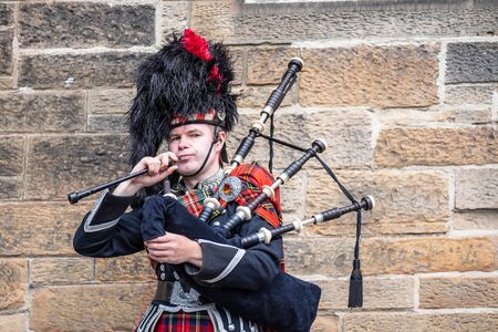 Edinburgh, Scotland, August 8th 2019.Edinburgh Festival Fringe.Street Performer.のeditorial素材