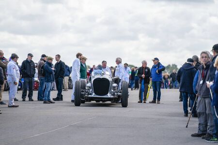 OLD WARDEN, BEDFORDSHIRE, UK, OCTOBER 6, 2019. 24 Litre Napier Railton.Race Day at Shuttleworth.のeditorial素材
