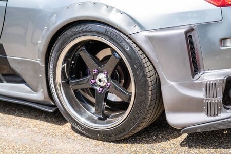 Bedford, Bedfordshire, UK June 2 2019. Festival of Motoring. Tuned cars rims and tires
