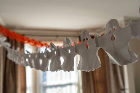 Halloween Decoration. Banners Pack Trick or Treat.Paper Chain Garland