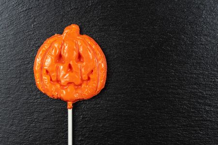Halloween Handmade Candy Sweets .Halloween Trick Or Treat Lollipopsの写真素材