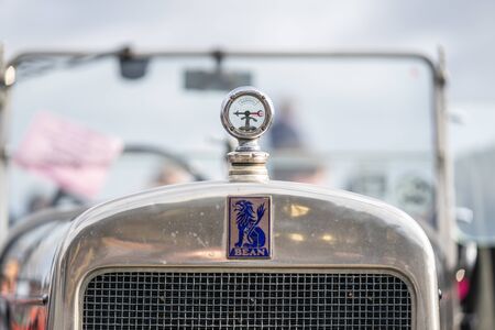 OLD WARDEN, BEDFORDSHIRE, UK, OCTOBER 6, 2019.Vintage sports cars. Race Day at Shuttleworth.のeditorial素材