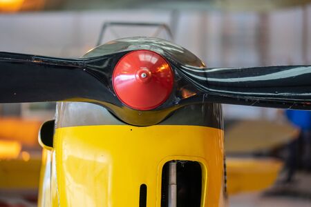 OLD WARDEN, BEDFORDSHIRE, UK ,OCTOBER 6, 2019. A propeller, also called an airscrew. Race Day at Shuttleworthのeditorial素材