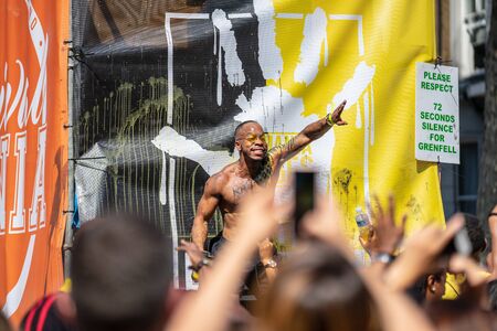 London, UK ,August 25, 2019.Caribbean colour comes to west London as Notting Hill Carnival gets into...