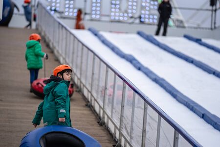 Hyde Park, London, UK 5th January, 2020. The Best Snow Tubing Hill