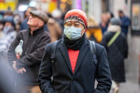 London, January 26, 2020. People wearing a face masks to protecting themself because of...