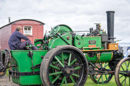 OLD WARDEN, BEDFORDSHIRE, UK, OCTOBER 6, 2019.1914 Clayton and Shuttleworth Steam Engine Dorothyのeditorial素材