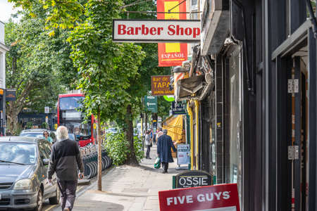 UK, London, Camden Town, 12 September 2020.Camden Town, often shortened to Camden, is a district of northwest London, Englandのeditorial素材