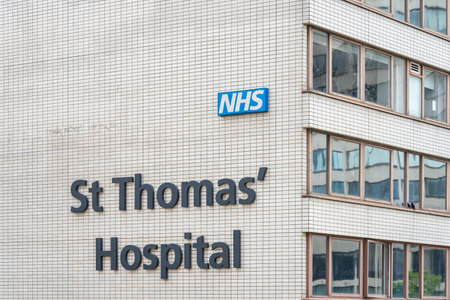 St Thomas Hospital Emergency Department, A and E. London, Britain, May 29, 2021.のeditorial素材