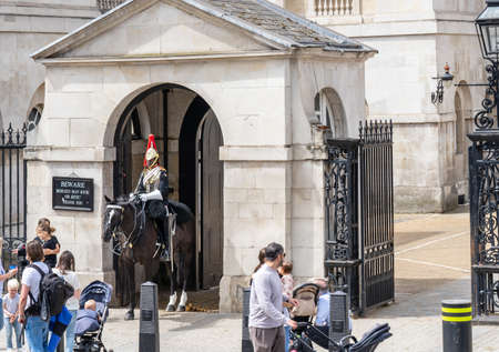 Horse Guards is a historic building in the City of Westminster, London, between Whitehall and Horse Guards Parade. UK, London, May 29, 2021のeditorial素材
