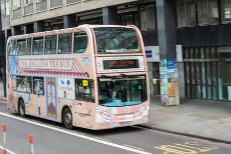 A double decker bus, red London bus. UK, London, May 29, 2021