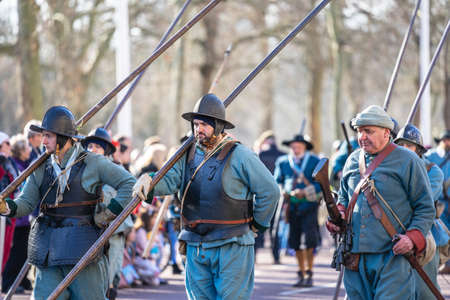 The Kings Army, part of the English Civil War Society. 50th Anniversary of the Kings Army parade. London, January 30, 2022のeditorial素材