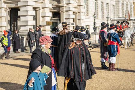 The Kings Army, part of the English Civil War Society. 50th Anniversary of the Kings Army parade. London, January 30, 2022のeditorial素材
