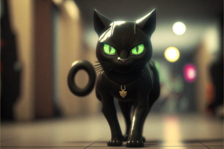 Cat Superhero created with generative AI technology. High quality illustrationの写真素材