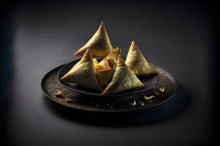 MANDAZI on black background created with generative AI technology. High quality illustrationの写真素材