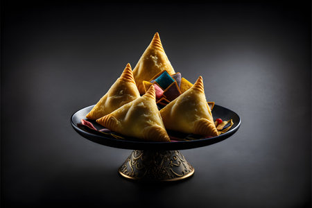 MANDAZI on black background created with generative AI technology. High quality illustrationの写真素材