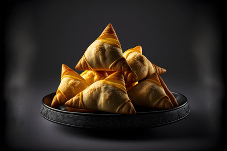 MANDAZI on black background created with generative AI technology. High quality illustrationの写真素材