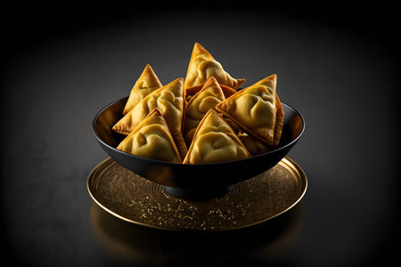 MANDAZI on black background created with generative AI technology. High quality illustrationの写真素材