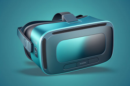 VR Headset. Virtual Reality Device created with generative AI technology. High quality illustrationの写真素材